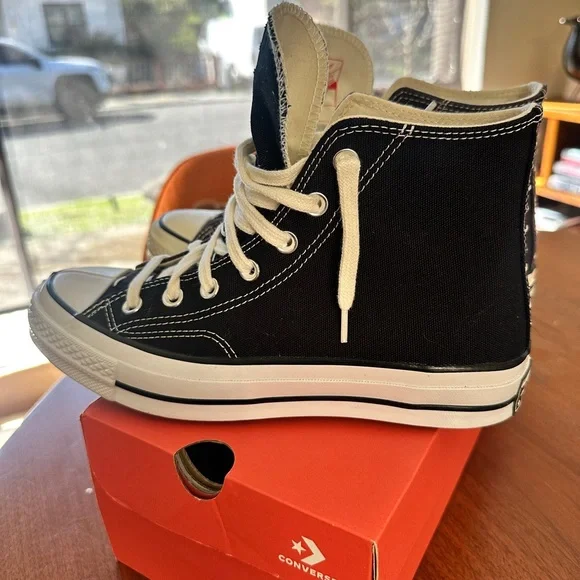 ***NEW*** Converse Chuck 70 Black High-Top Sneakers - Picture 2 of 11